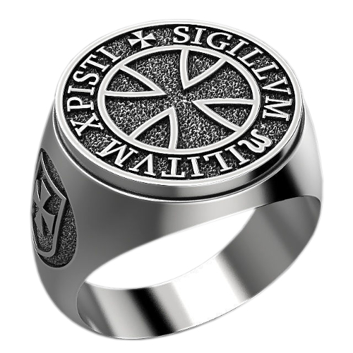 Перстень из серебра Храмовник - фото