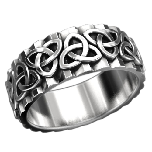 Кольцо из серебра Трикветр - фото